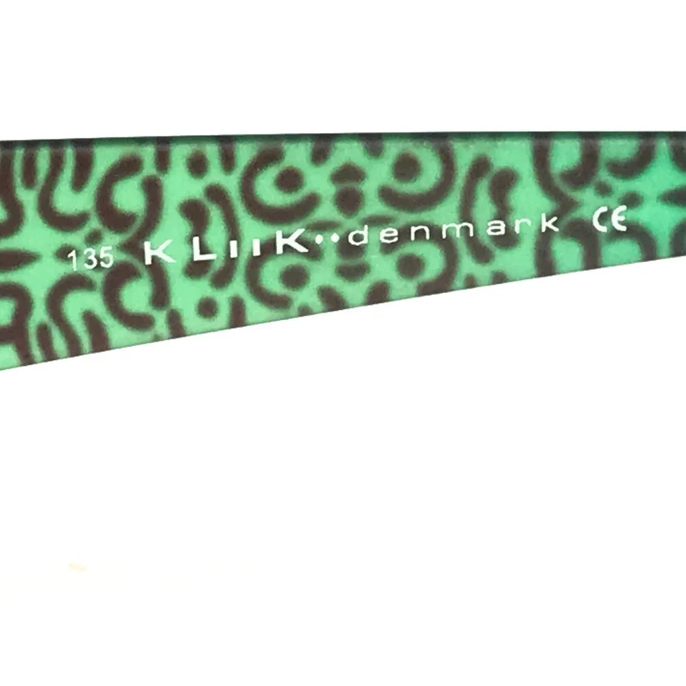 KLiiK Eyeglasses Frames 428 422 Brown Matte Green Rectangular Full Rim 47-16-135